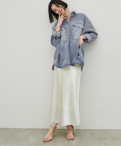 LARUTA（ラルータ） ブラウス シャツ 「LARUTA」デニムオーバーシャツ