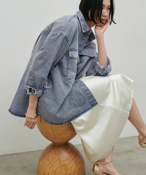 LARUTA（ラルータ） ブラウス シャツ 「LARUTA」デニムオーバーシャツ