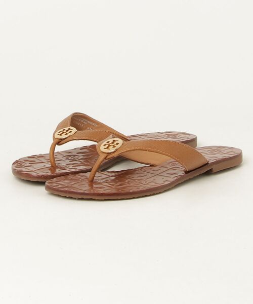 Tory Burch フラットサンダル 牛革8サイズ TORY BURCH（トリーバーチ） フラットサンダル - ブラウン レディース