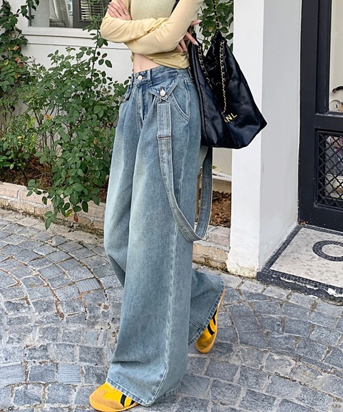 「meJane」 デニムパンツ L ブルー レディース_画像3