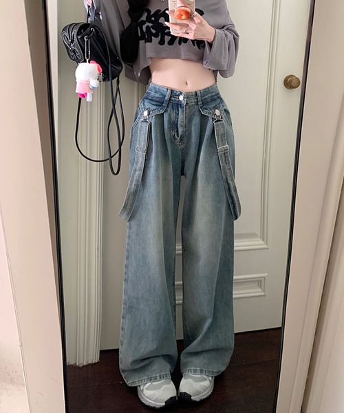 「meJane」 デニムパンツ L ブルー レディース_画像5