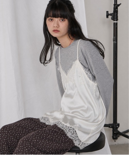 Unblend キャミソール 「Unblend」マットサテン レース キャミソール