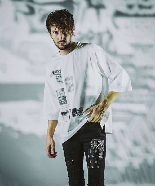 「NO ID.」 7分袖Tシャツ ONE SIZE ホワイト メンズ_画像5