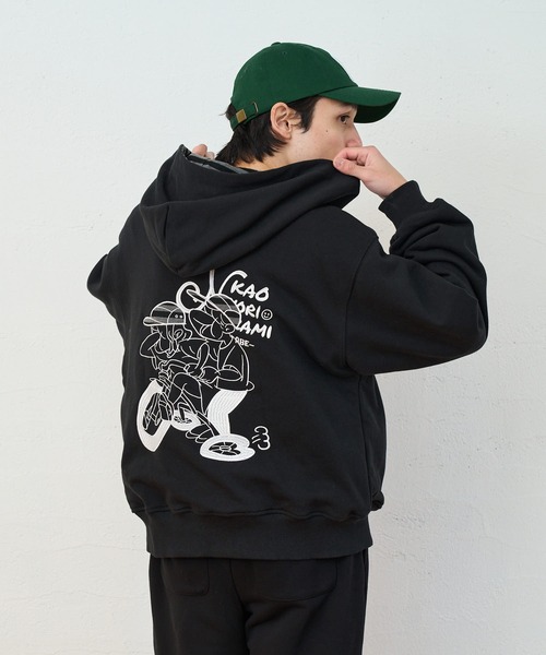 【公式完売品】リバーシブルパーカー kaoyorinakami パーカー punchbike reversiblehoodie / パンチバイク