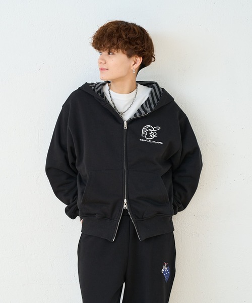 kaoyorinakami パーカー punchbike reversiblehoodie / パンチバイク