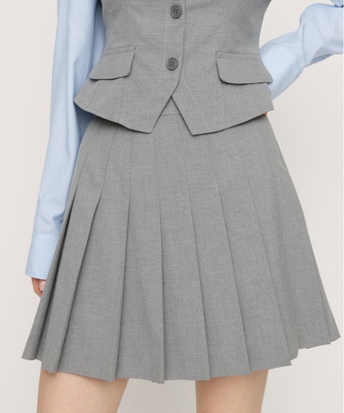【新品】SLY スライ　シルバー　サイズ0　スカート SLY（スライ） スカート SIMPLY MINI PLEATS SKORT シンプリーミニ