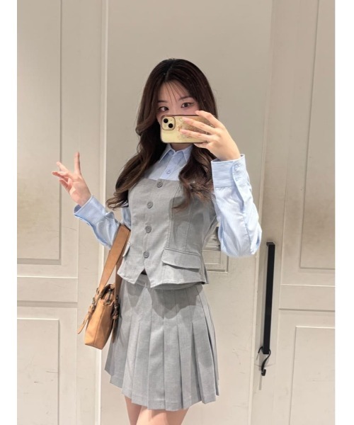 【新品】SLY スライ　シルバー　サイズ0　スカート SLY（スライ） スカート SIMPLY MINI PLEATS SKORT シンプリーミニ