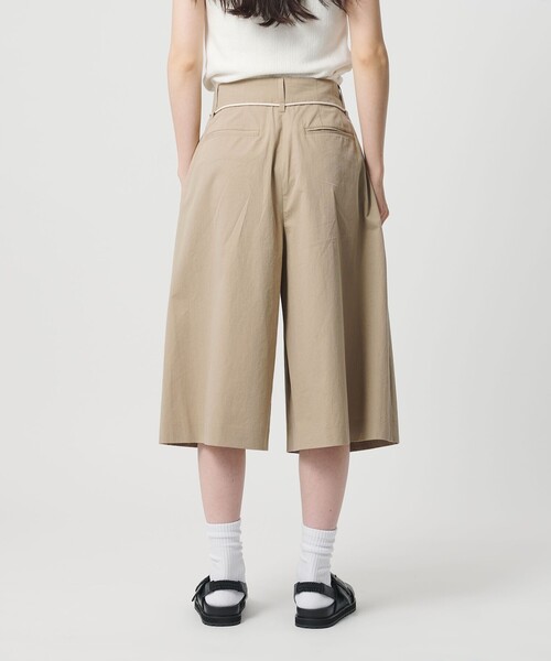 パンツ コットン タック ストリング ハーフパンツ レディース_11