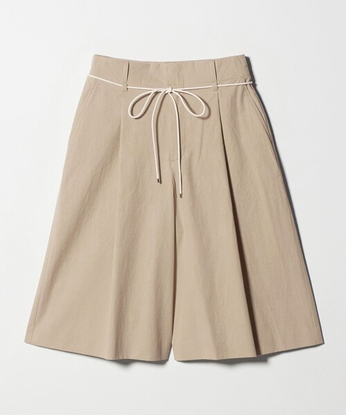 パンツ コットン タック ストリング ハーフパンツ レディース_12