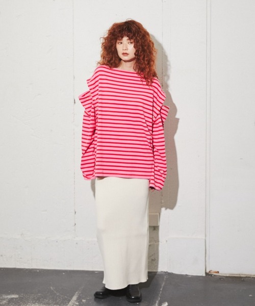 「ROSE BUD」 長袖カットソー FREE グレー レディース_画像8