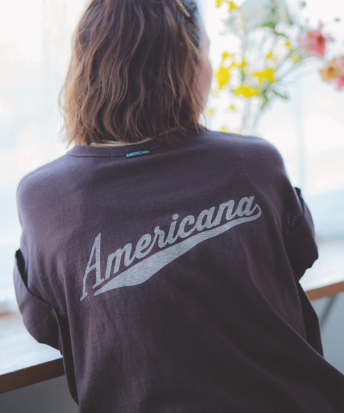 新品アメリカーナ 別注 ロゴTシャツ/バックオープンTシャツ レディース FREAK'S STORE（フリークスストア） tシャツ Americana × FREAK'S