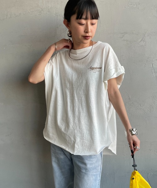 【aquagirl】Americana バックロゴビッグTシャツ 未使用品 AMERICANA - Americana アクアガール バックロゴTシャツの通販 by