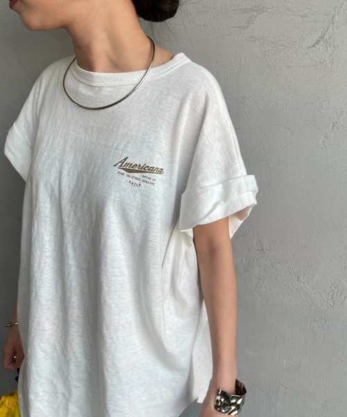 アメリカーナ ビッグシルエット ロゴTシャツ FREAK'S STORE（フリークスストア） tシャツ Americana × FREAK'S