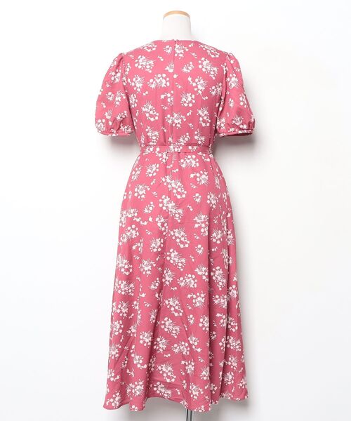 「31 Sons de mode」 花柄半袖ワンピース 36 パープル レディース_画像2