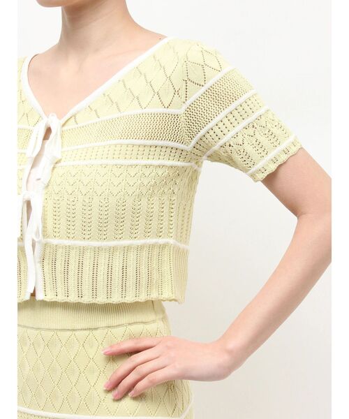 【PALOMA WOOL】クロシェニットセットアップ MERCURYDUO（マーキュリーデュオ） ワンピース 半袖 クロシェ風ニット
