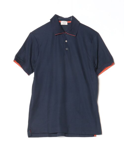 「HERMES」 半袖ポロシャツ S ネイビー メンズ