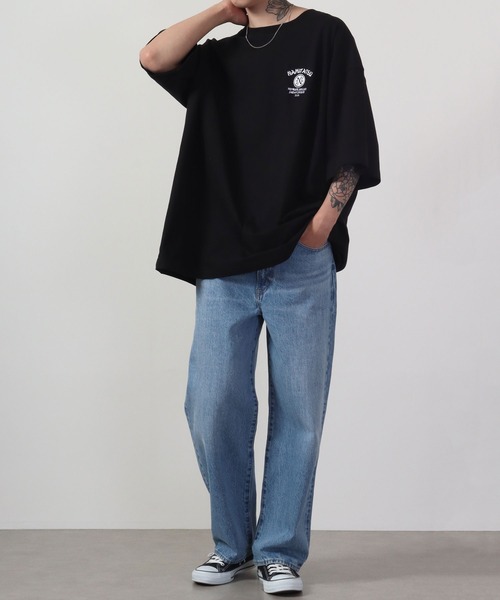 「波達(NAMITATSU)」 半袖Tシャツ - ブラック メンズ_画像5