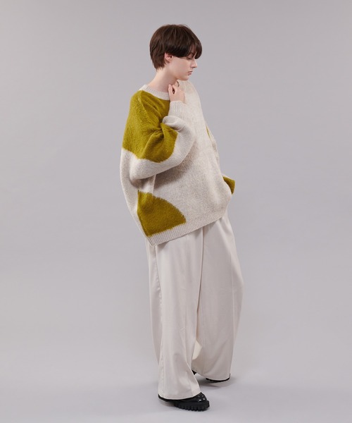 「ONCILY」 長袖ニット SMALL ネイビー メンズ_画像7