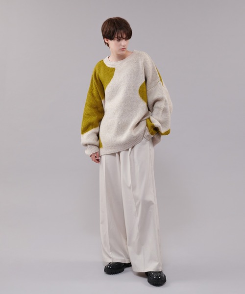 「ONCILY」 長袖ニット SMALL ネイビー メンズ_画像8