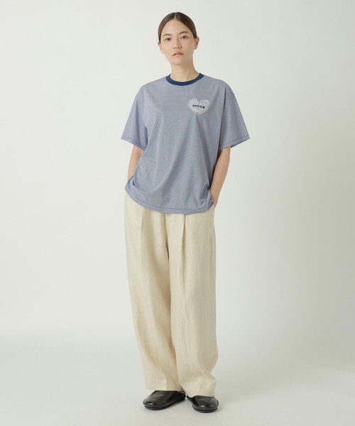 ZUCCa（ズッカ） tシャツ HEART LOGO STRIPED T レディース : ZOZOTOWN