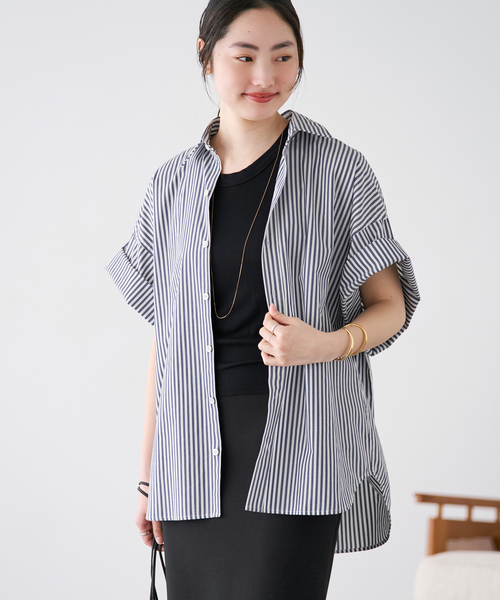 Plage ブラウス plage（プラージュ） ブラウス シャツ 「追加」Roll Up Cuffs シャツ