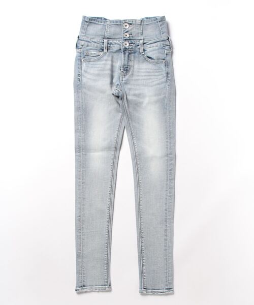「GYDA」 スキニーデニムパンツ MEDIUM ライトブルー レディース