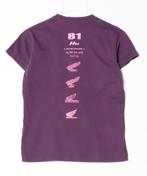 「SHINICHIRO ARAKAWA」 ワンポイント半袖Tシャツ FREE パープル レディース_画像2