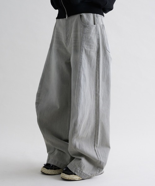 「epnok」 デニムパンツ MEDIUM グレー メンズ_画像3
