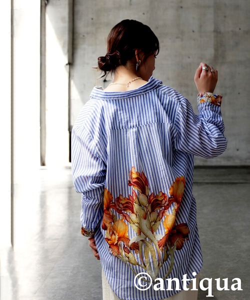 「antiqua」 長袖シャツ ONESIZE ホワイト レディース_画像5
