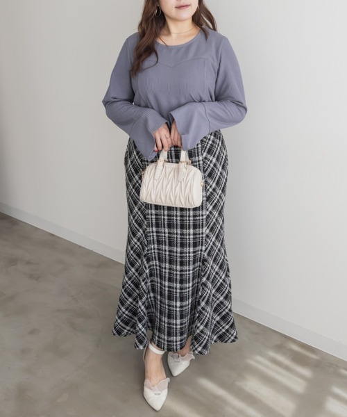 「CLETTE」 長袖カットソー 3L ブラック レディース_画像3
