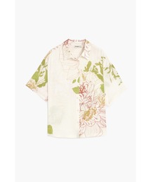 Desigual（デシグアル） ブラウス シャツ 半袖 ボタニカルラインアート
