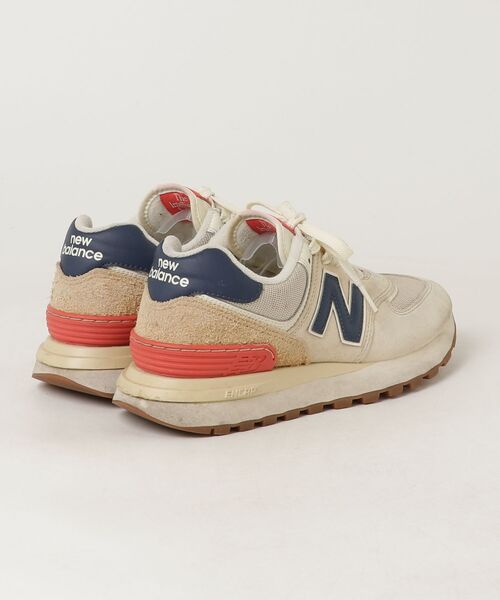 「New Balance」 ローカットスニーカー 24.5cm ベージュ メンズ_画像2