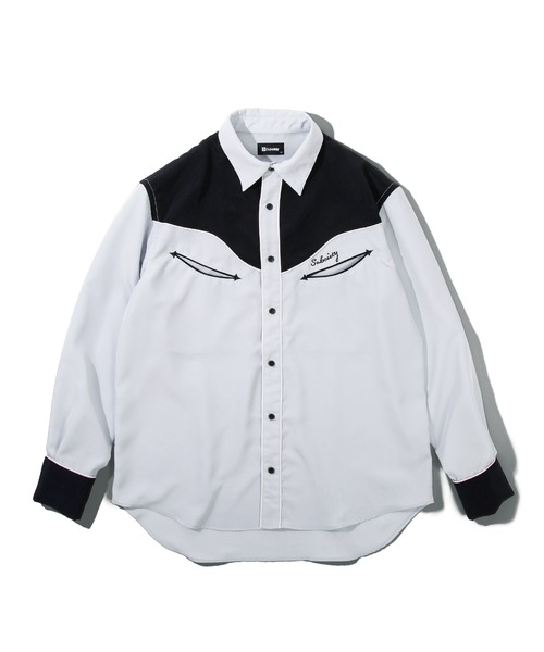 「Subciety」 長袖シャツ MEDIUM グレー メンズ_画像8