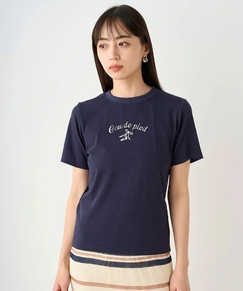 SNIDEL（スナイデル） 半袖Tシャツ FREE ネイビー レディース