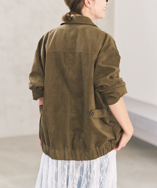 Spick&Span ※最終値下　ブラウン フェイクスウェードサロペットスカート Spick＆Span（スピック アンド スパン） コート アウター 「手洗い可能