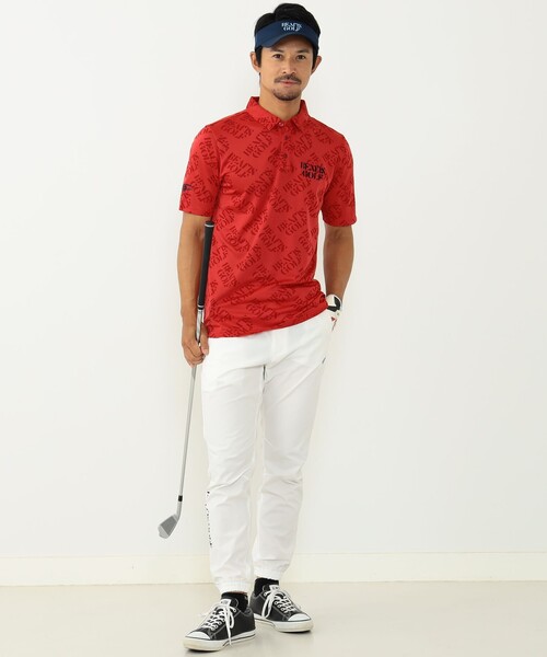 「BEAMS GOLF」 半袖ポロシャツ SMALL ネイビー メンズ_画像8