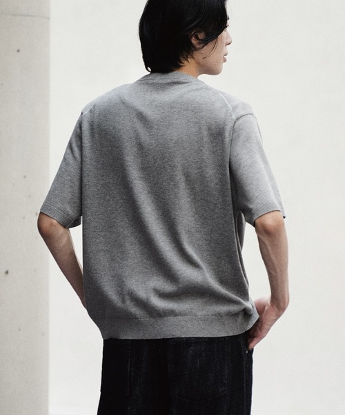WYM LIDNM カーディガン T/C CREW HALF SLEEVE CARDIGAN メンズ