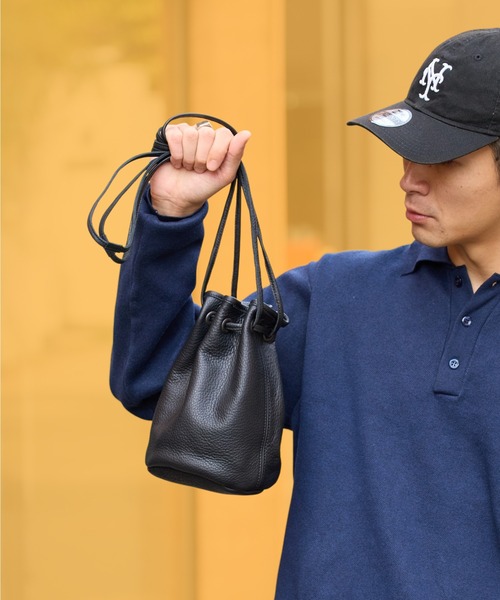 URU /ウル　レザーポーチ　巾着　ショルダーバック　potar orSlow（オアスロウ） ショルダーバッグ LEATHER CINCH POUCH レザー