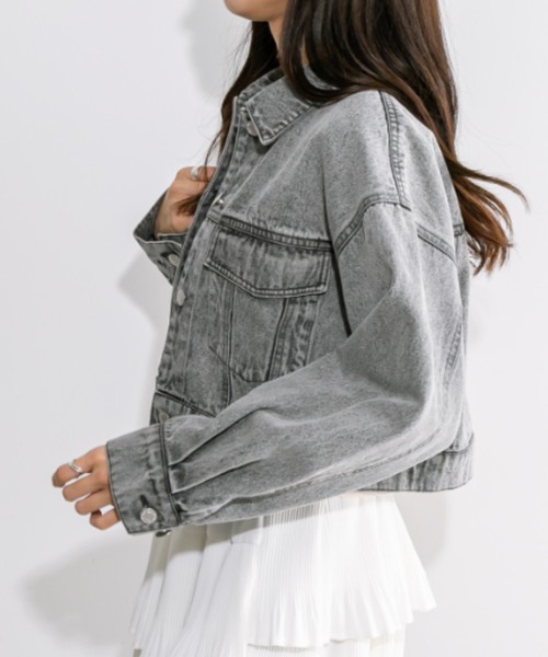 「OLIVE des OLIVE」 デニムジャケット FREE ネイビー レディース_画像6