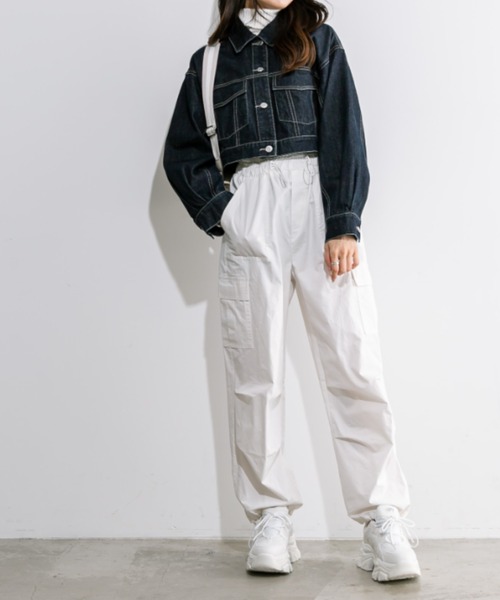 「OLIVE des OLIVE」 デニムジャケット FREE ネイビー レディース_画像9