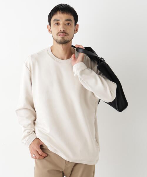 tシャツ フェイクスエードプルオーバー　長袖 メンズ