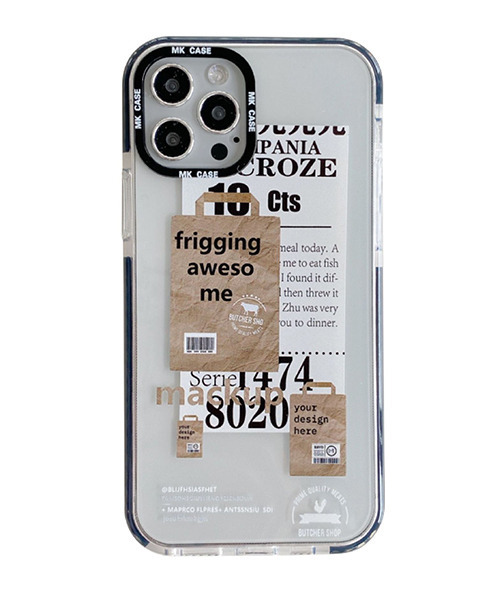 c.u.l モバイルケース 【c.u.l】ステッカーロゴクリアケース iPhone