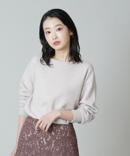 ウールをブ ニット PayPayモール店 - 通販 - PayPayモール フォックス混ジェントルタッチ ボートネック ZOZOTOWN セーター