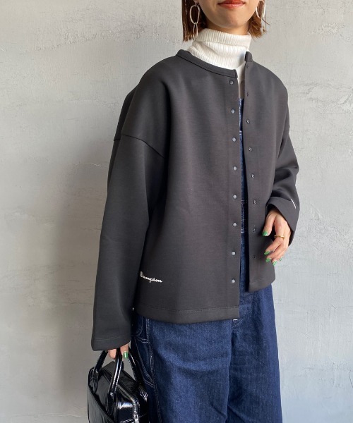 Champion（チャンピオン） カーディガン ダンボールニット スナップ