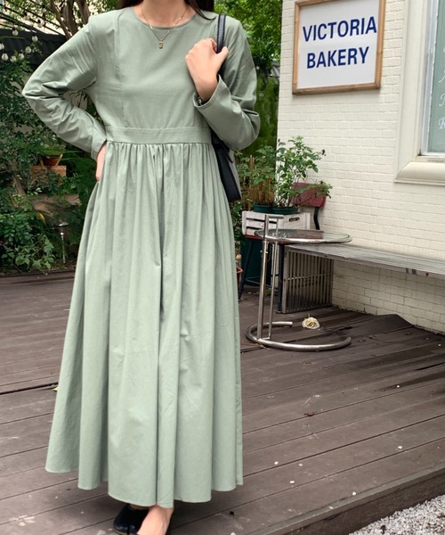 国内発送/ギフトOK☆Since Then☆ハイウエスト ワンピース☆ マタニティ 授乳服通販 パールズ ウエストシェイプの前開き