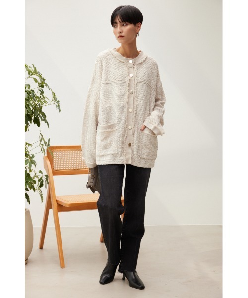 crie conforto ジャケット ノーカラージャケット ジャガードノーカラー