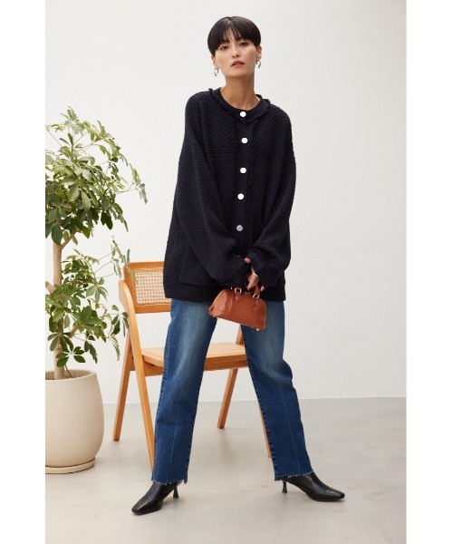 FENDI ノーカラージャケット ニット カーディガン　アンゴラ FENDI ノーカラージャケット ニット カーディガン アンゴラ