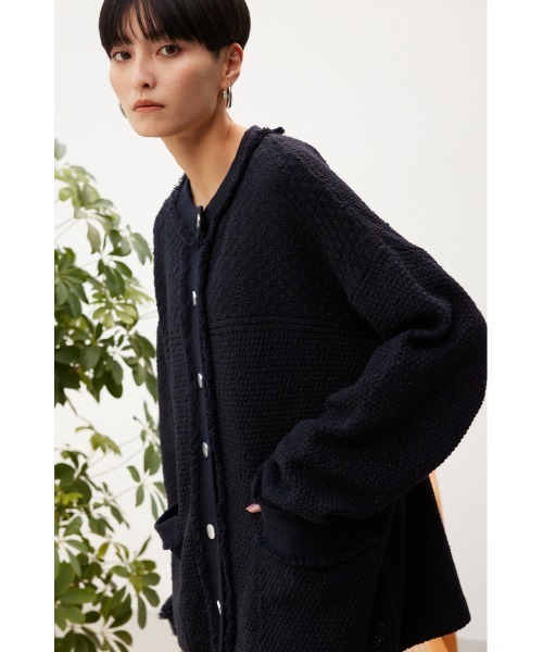 crie conforto ジャケット ノーカラージャケット ジャガードノーカラー