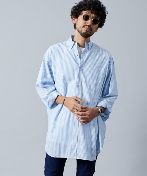 ストライプ 長袖 ビッグボタンシャツ ビッグサイズ Ralph Lauren ラルフローレン 長袖 オックスフォード