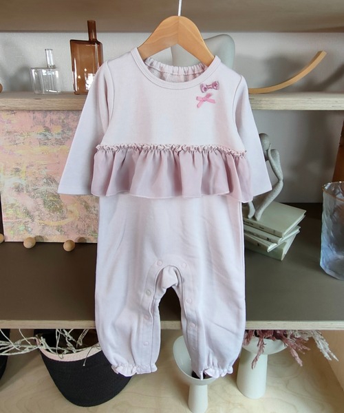 kids zoo（キッズズー） ベビー服 ロンパース 柔らか裏毛フリル付き